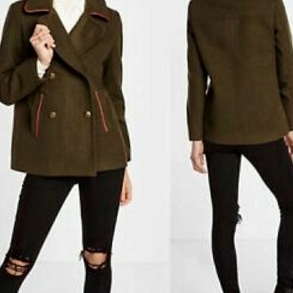 Express military inspired peacoat coat - Picture 2 of 6